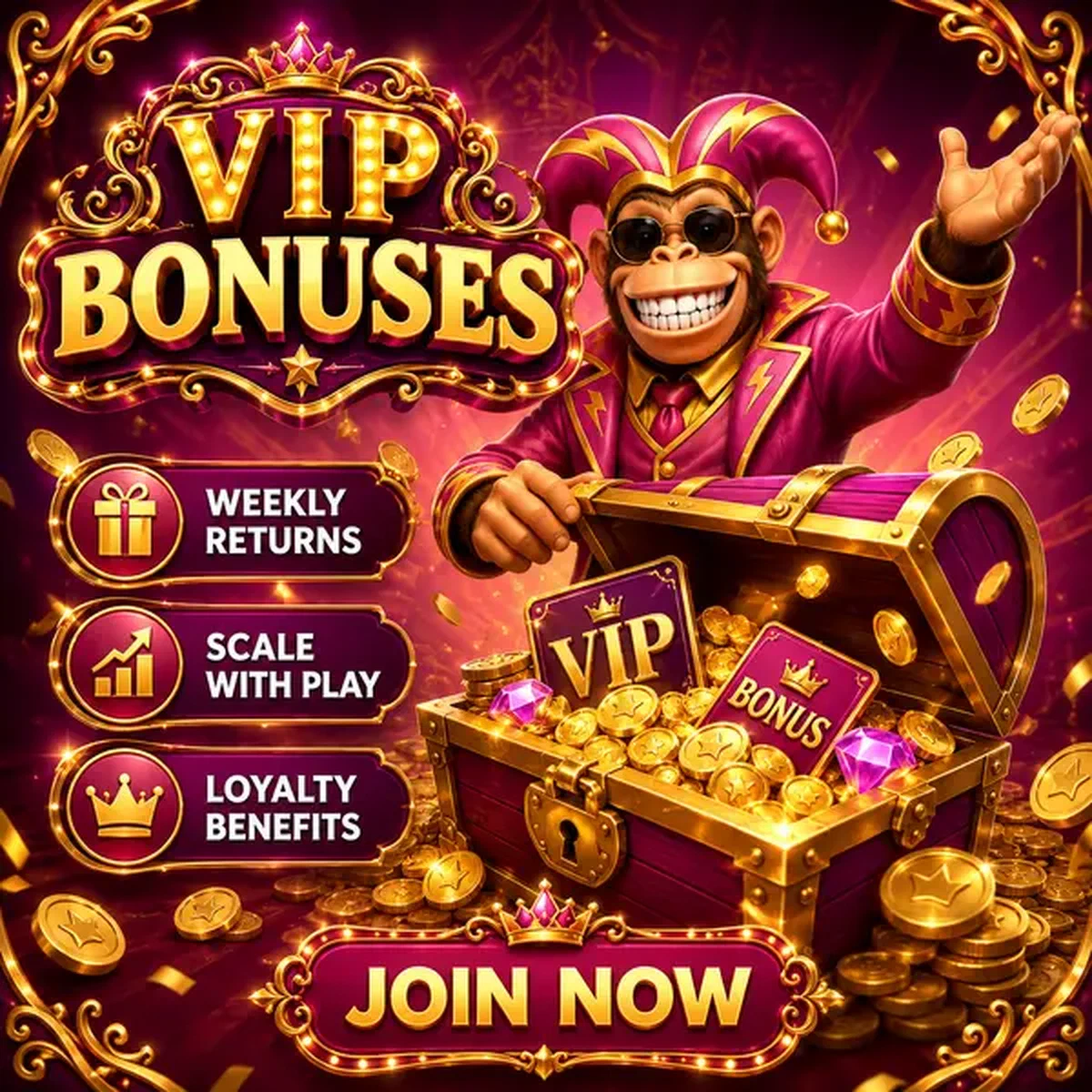 Bonus Kong apre teatralmente un forziere del tesoro rivelando i livelli bonus VIP al casinò di lusso