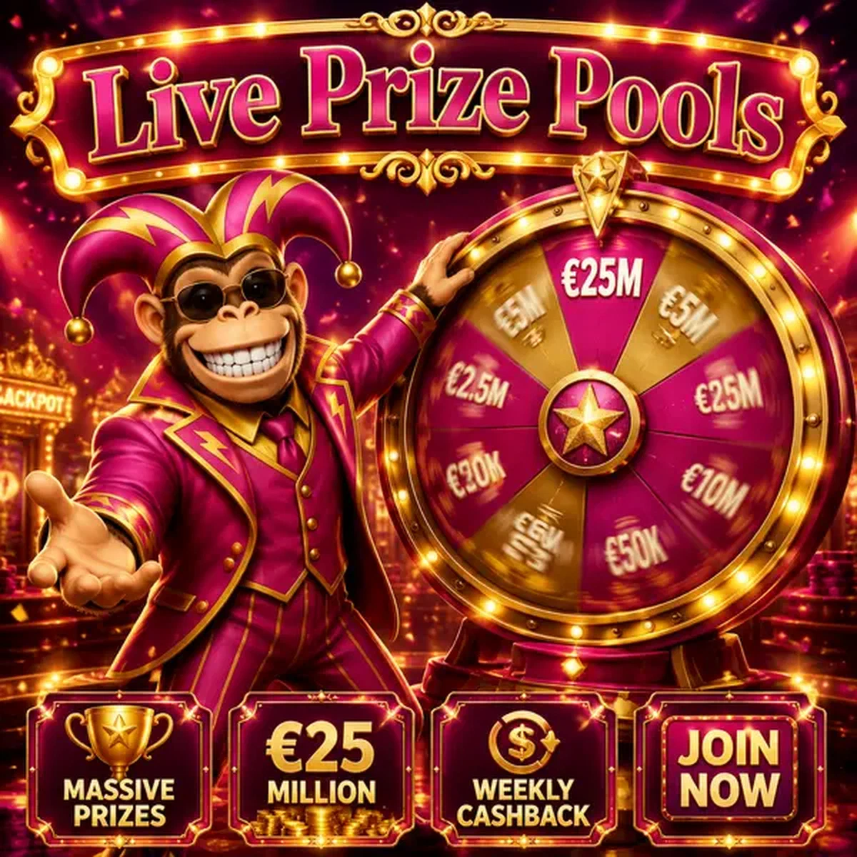 Bonus Kong gira la ruota dei premi ai Tornei di Rete e Montepremi Live al casinò live Bonus Kong