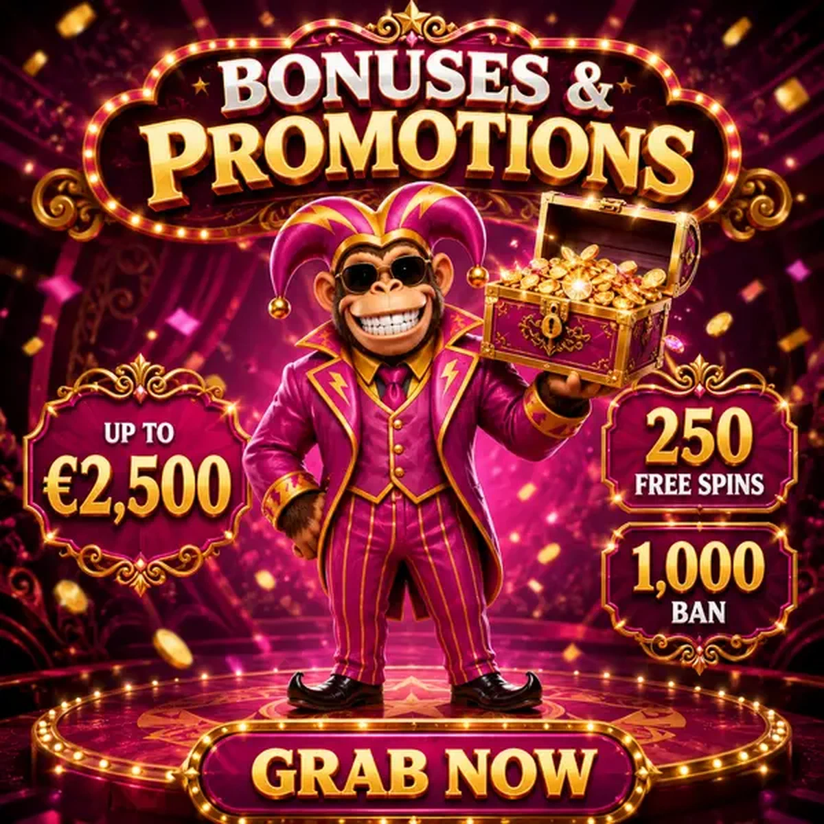 Bonus Kong mostra il forziere del tesoro delle promozioni su Bonus Kong Casino